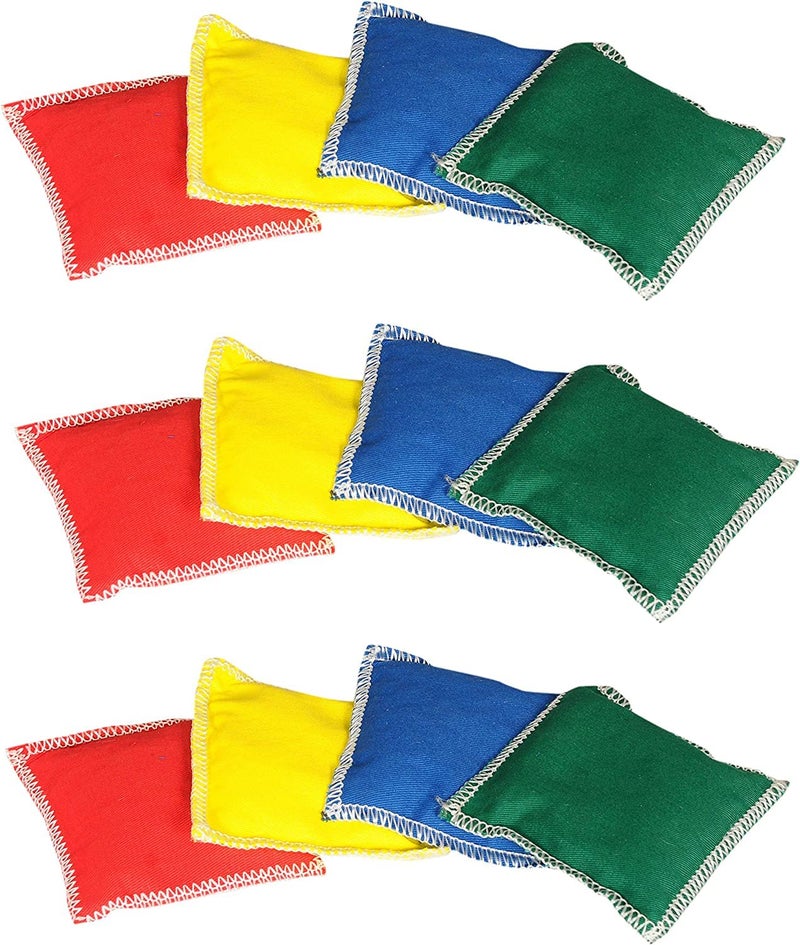 GSi Mini Toy Bean Bags | Used for Physical Education, Outdoor & Hand toss Games, Fun Activities Equipment for Kids | Made of Premium Cotton Fabric with Superior overlock Stitching | Pack of 12 - Image 1